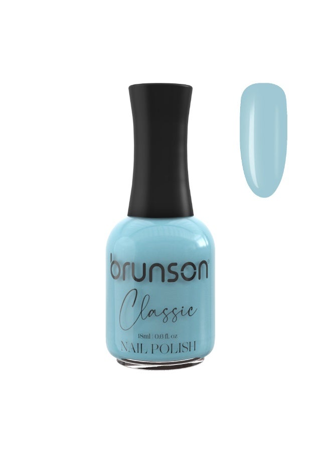 Brunson Classic Nail Polish 18ml Fast Dry Nail Lacquer Nail Harderner Normal Polish Glossy Gel Effect Quick Air Dry Long-Lasting Natural Nail Enamel Salon Quality Manicure Pedicure Regular Polish - Image 1